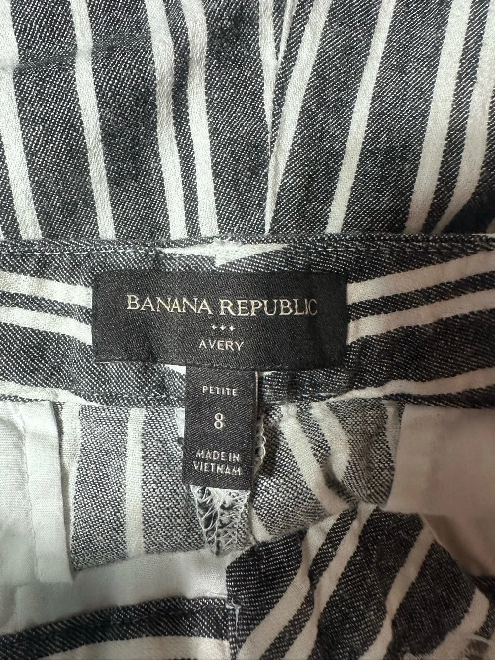 Banana Republic Avery cropped linen blend pants women’s 8 petite